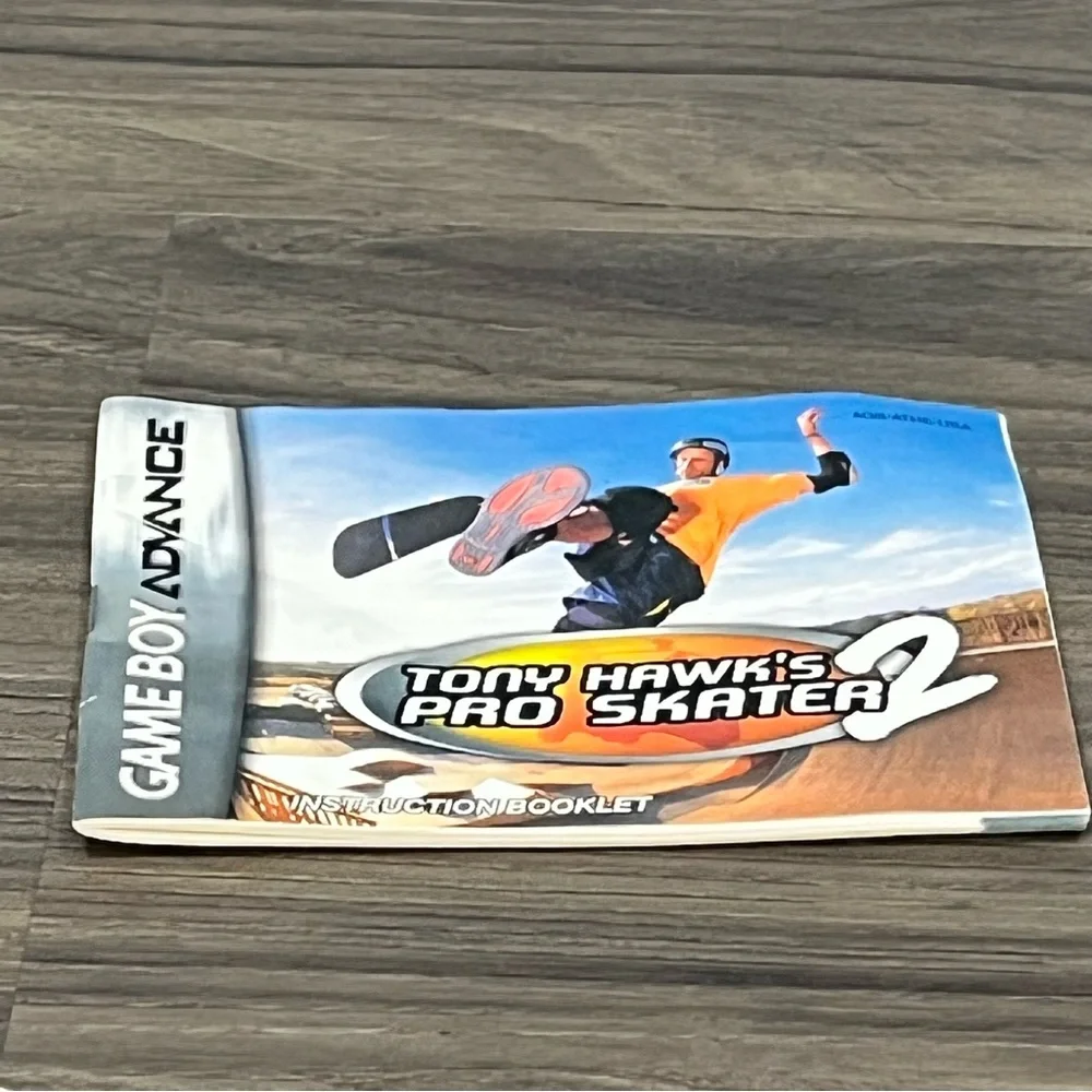 Vintage 2001 Game Boy Advance Tony Hawk's Pro Skater 2 Manual Only